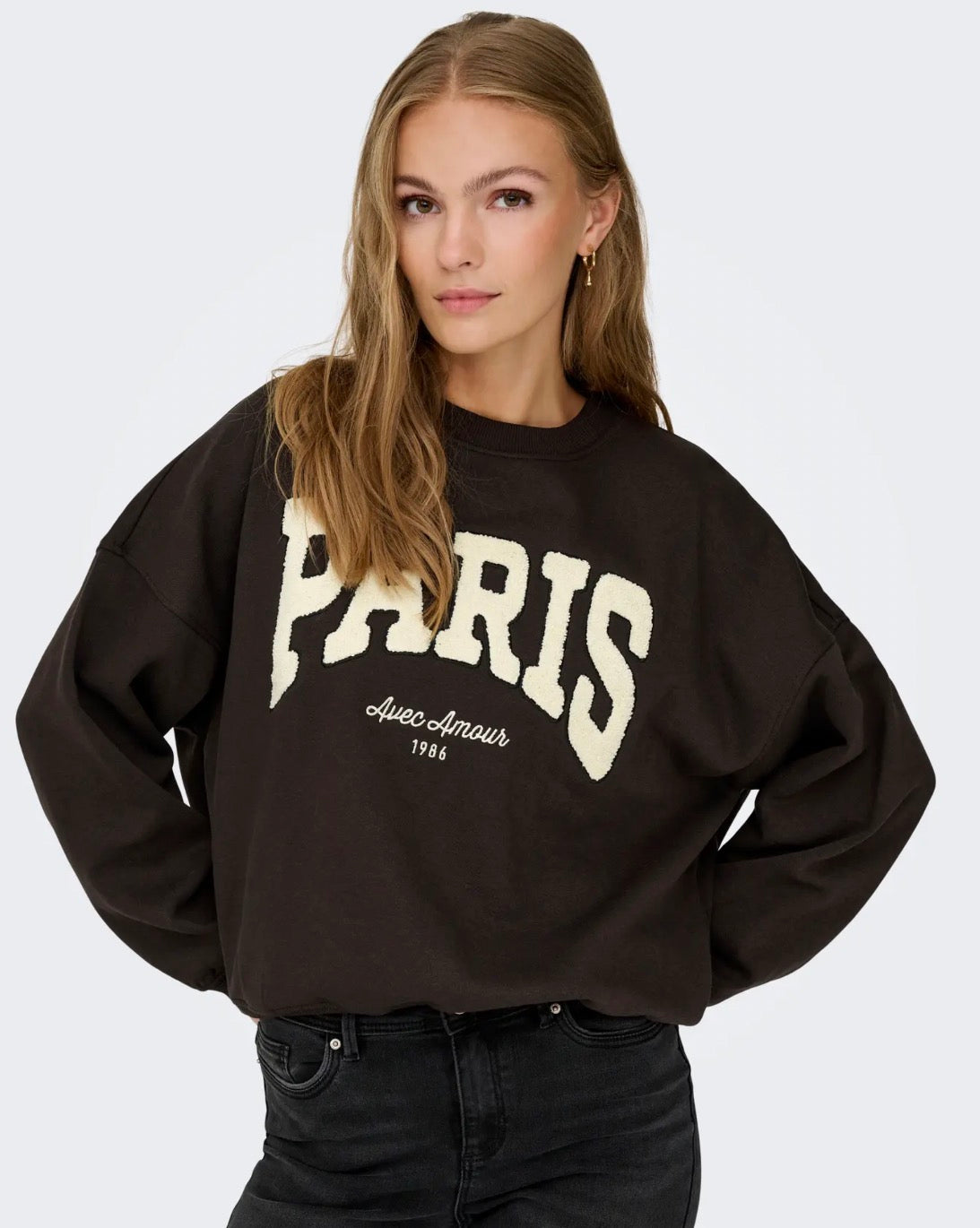 JDYMESA L/S O-NK EMB SWEAT JRS