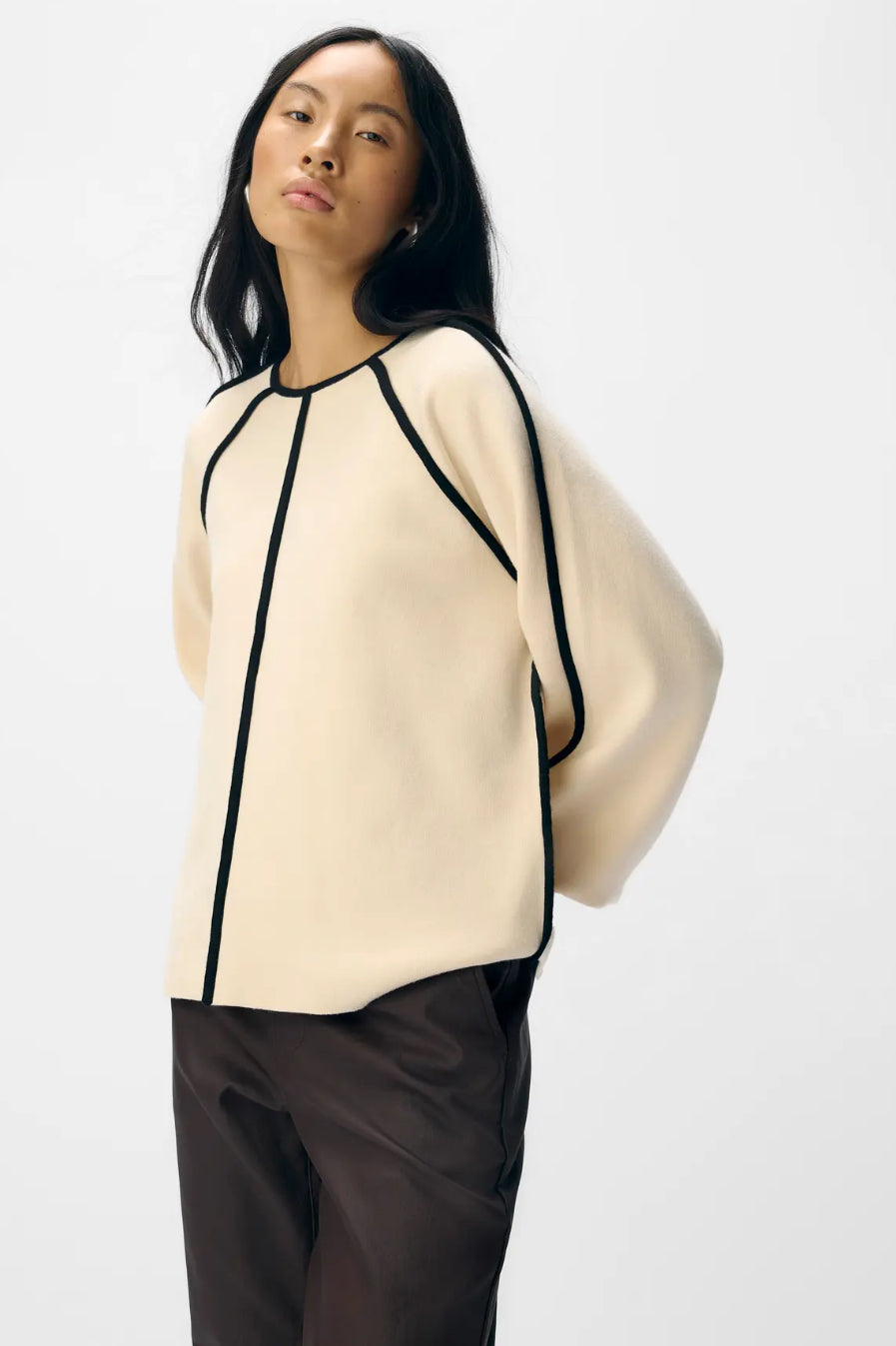 OBJREYNARD LS LO CONTRAST PULLOVER