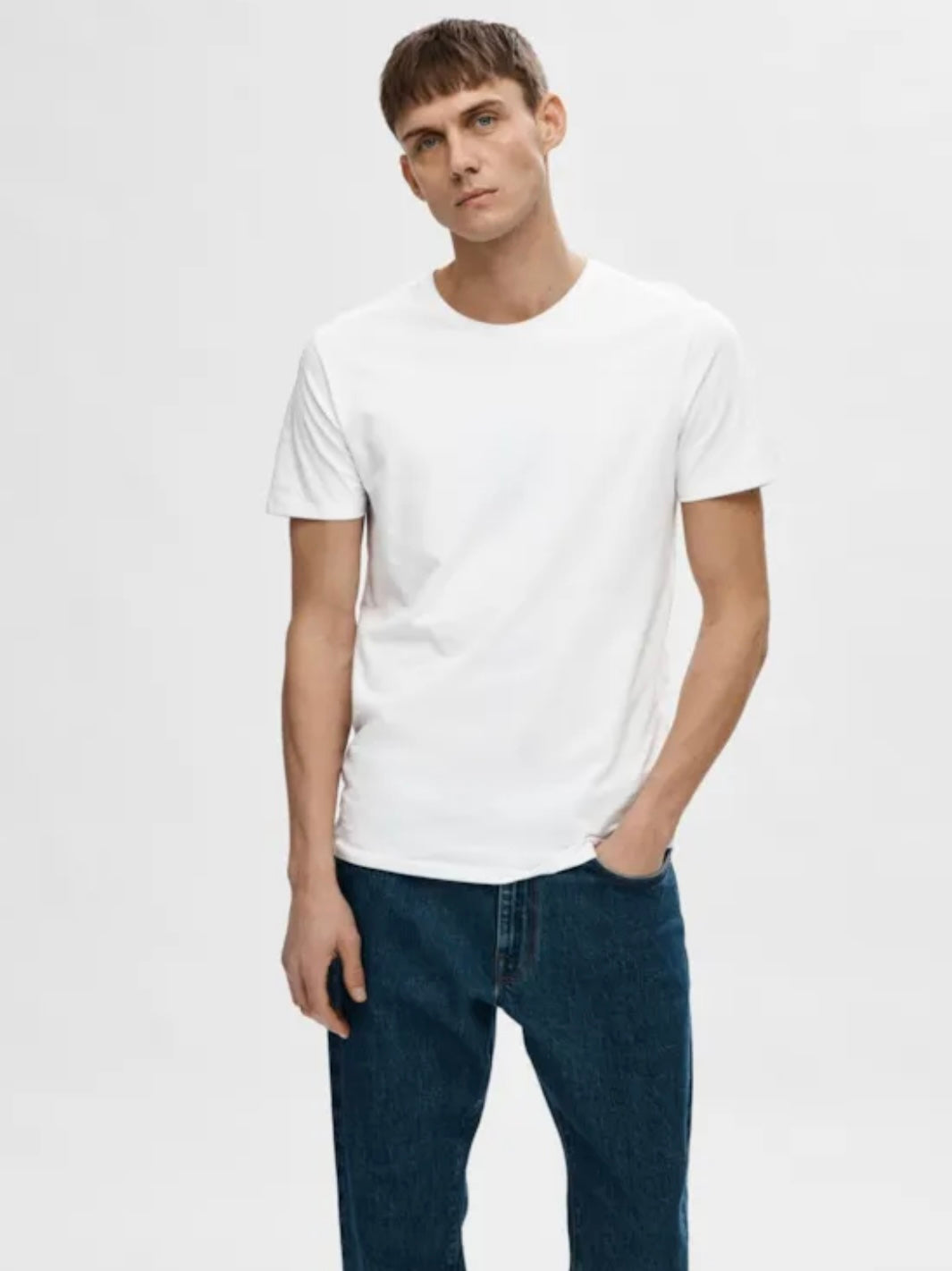 SLHNEWPIMA SS O-NECK TE