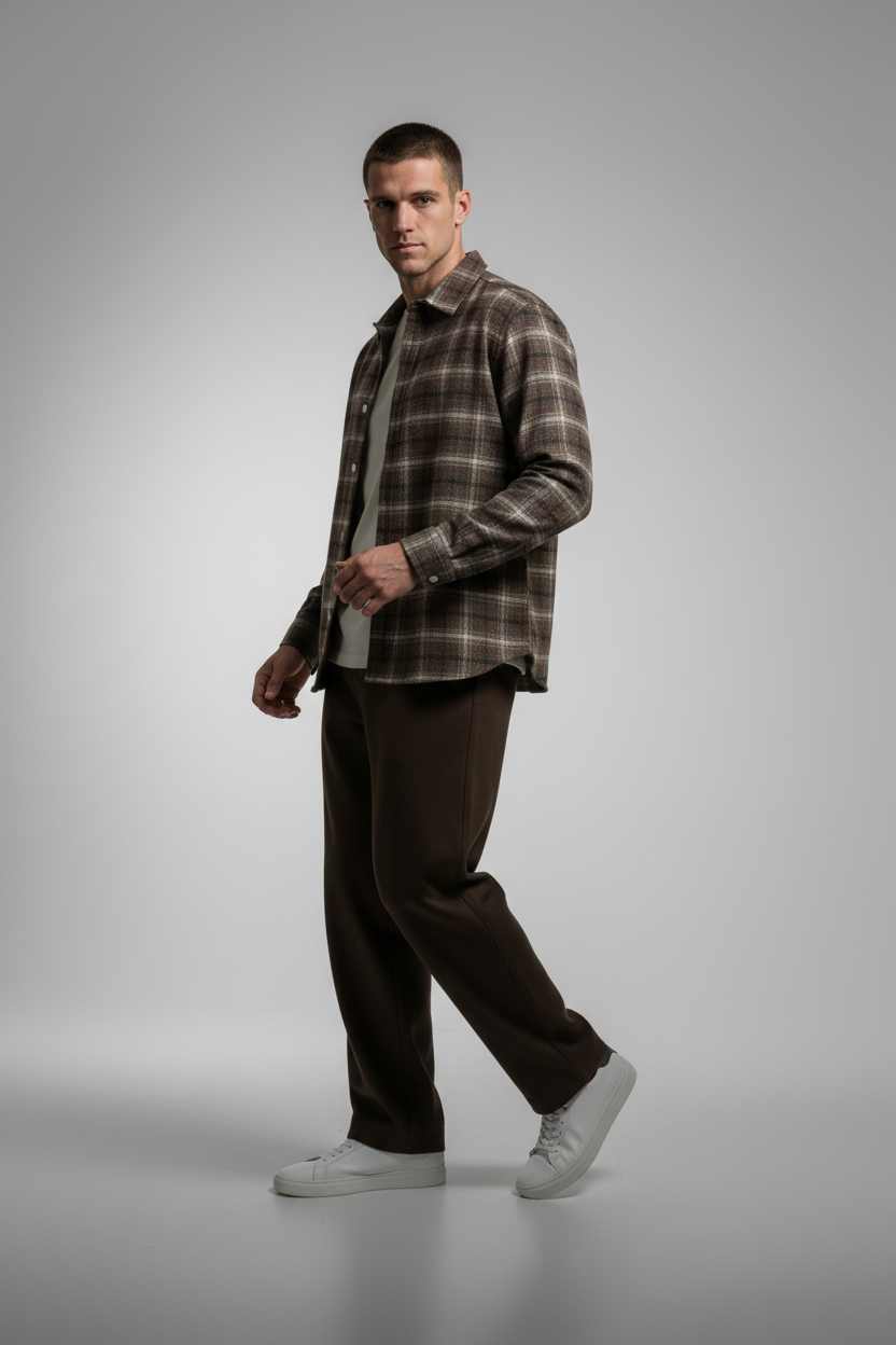 SLHRLXEDWIN CHECK LIGHT OVERSHIRT