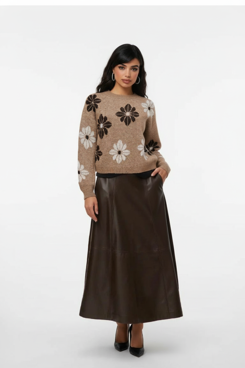 ONLFREESIA LS FLOWER O-NECK