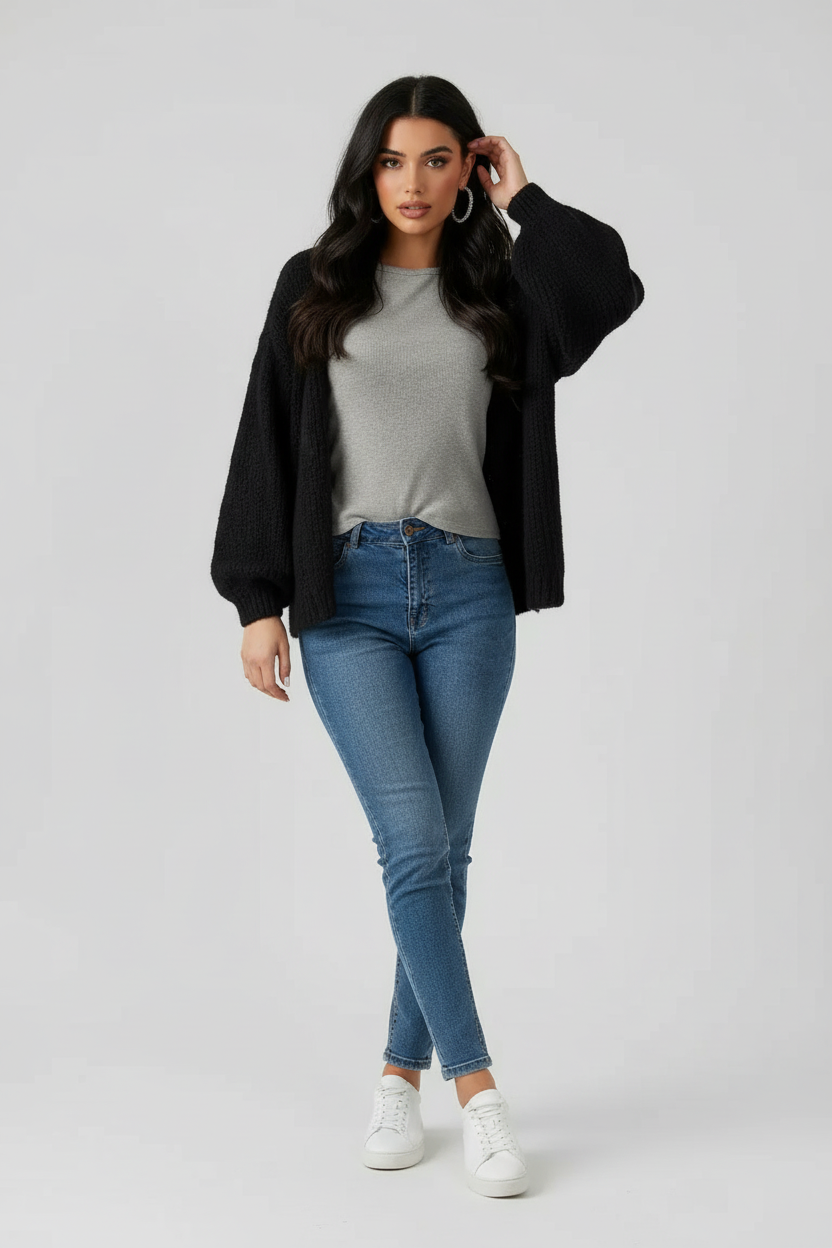 VMMAYBE LS OPEN CARDIGAN