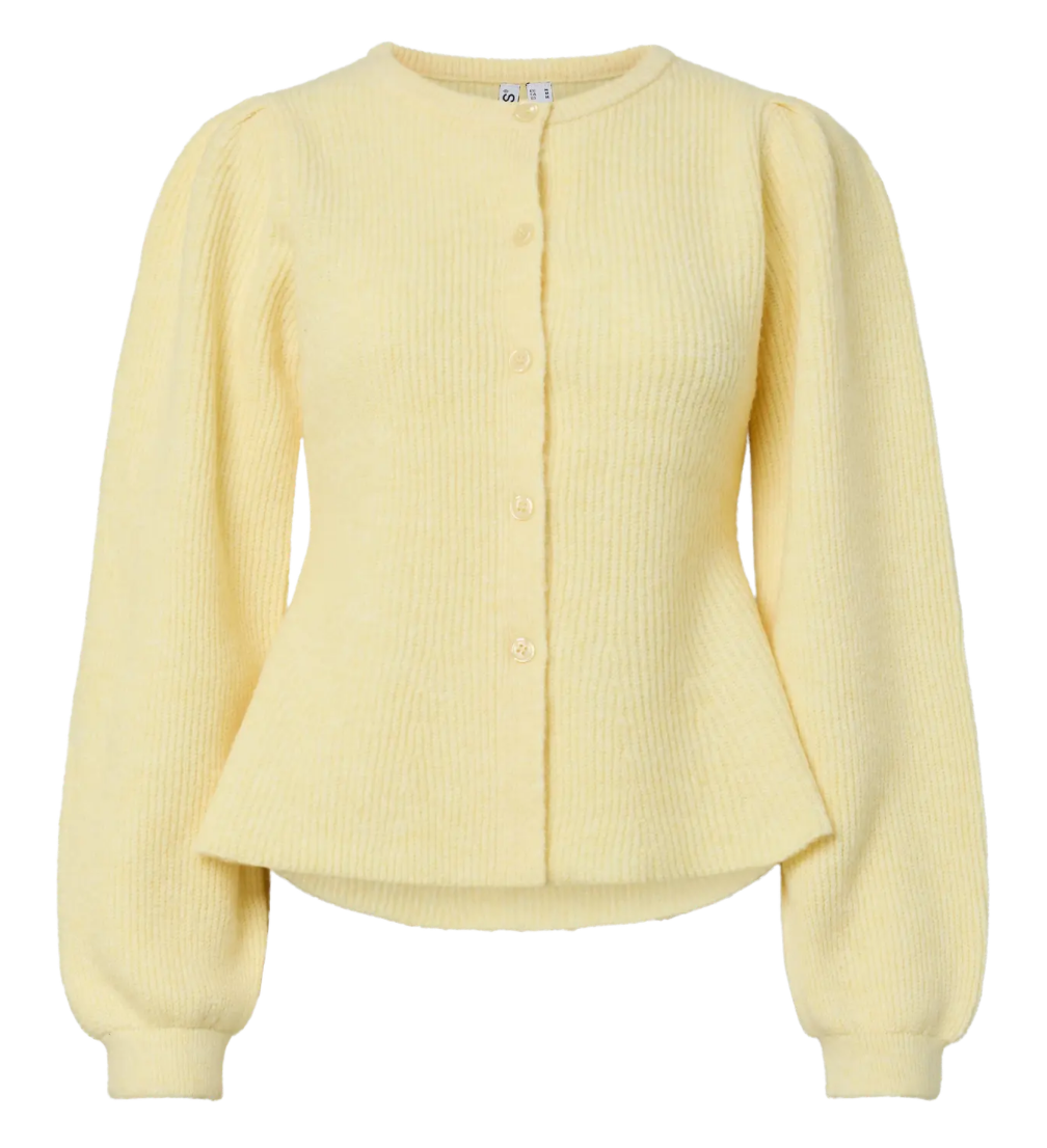 PCSILLY LS PUFF KNIT CARDIGAN