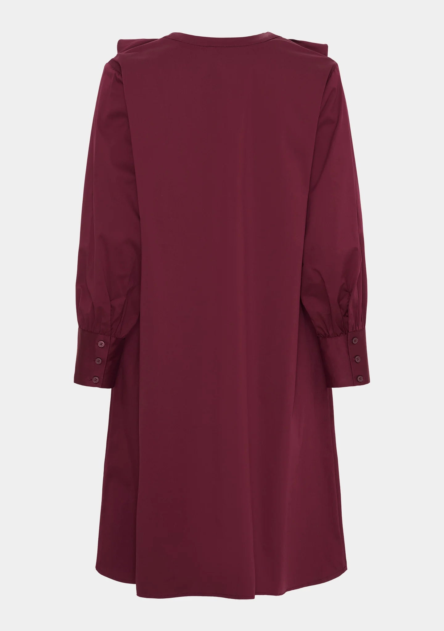 Sigga V-Flounce Dress - Wine