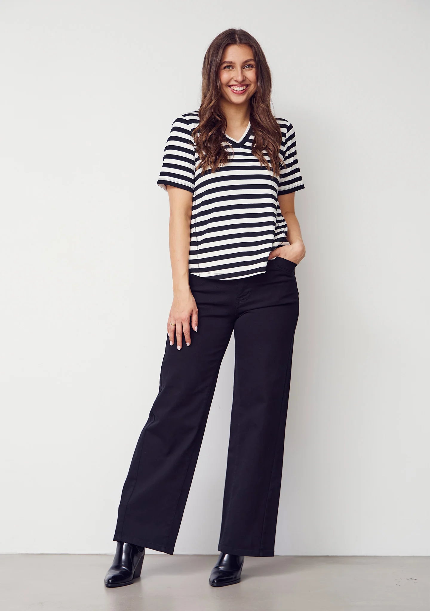 Como Twill Wide Pant - Black