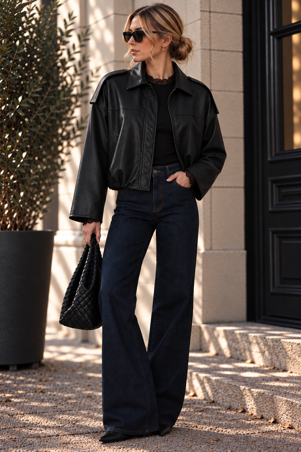 ONLMOON-NELI L/S FAUX LEATHER BOMBER