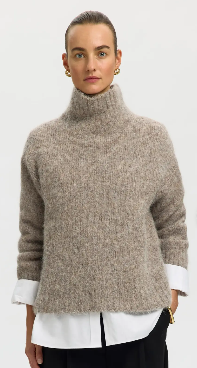 SLWGABRIELLA LS KNIT HIGH NECK
