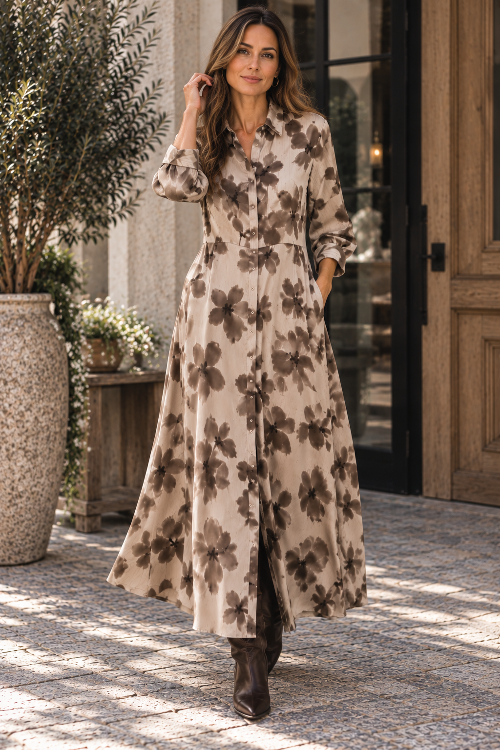 YASSAVANNA LONG SHIRT DRESS