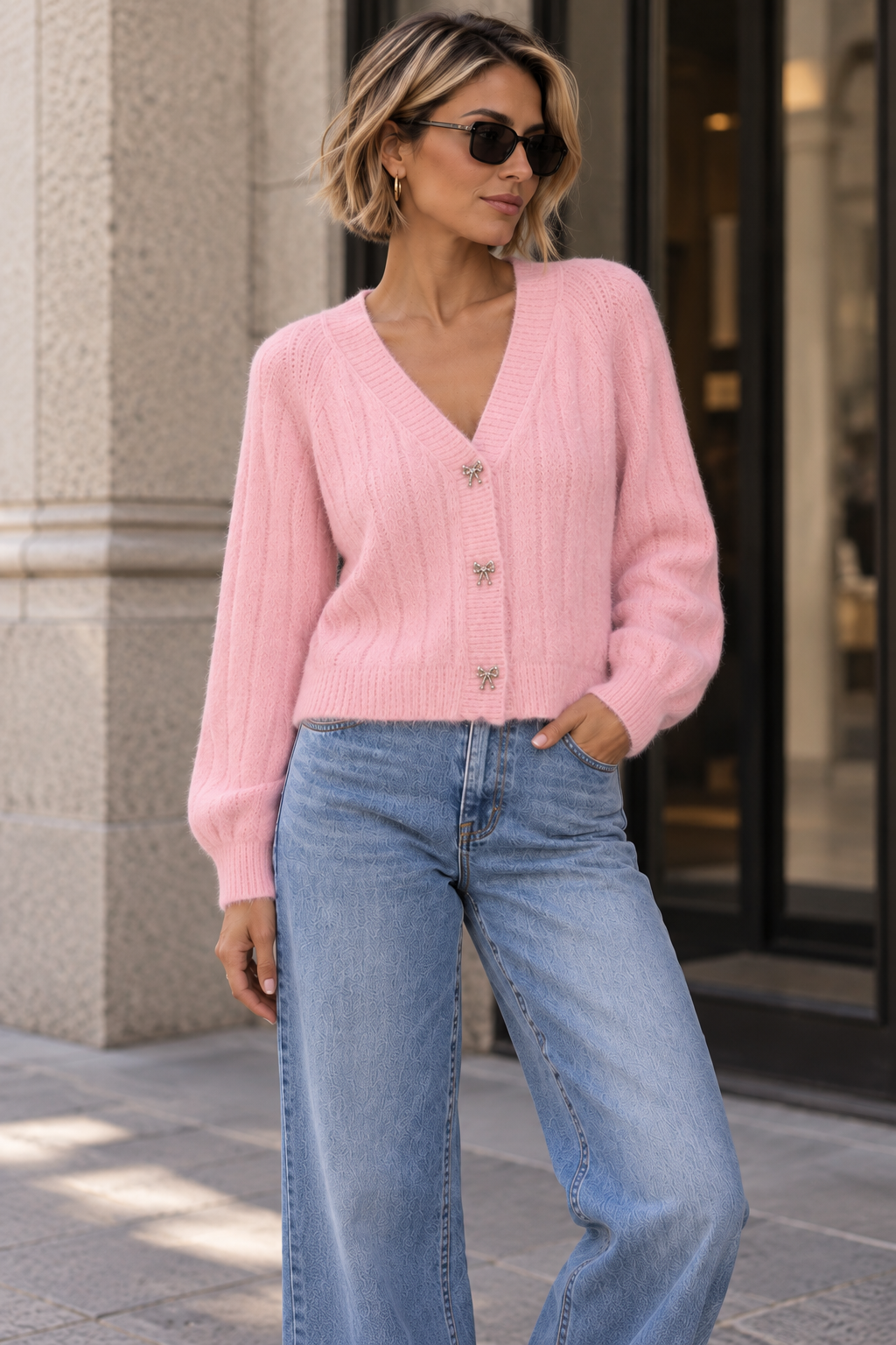VMSALLY LS V-NECK CARDIGAN