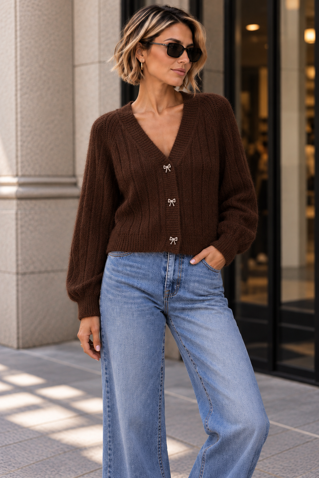 VMSALLY LS V-NECK CARDIGAN