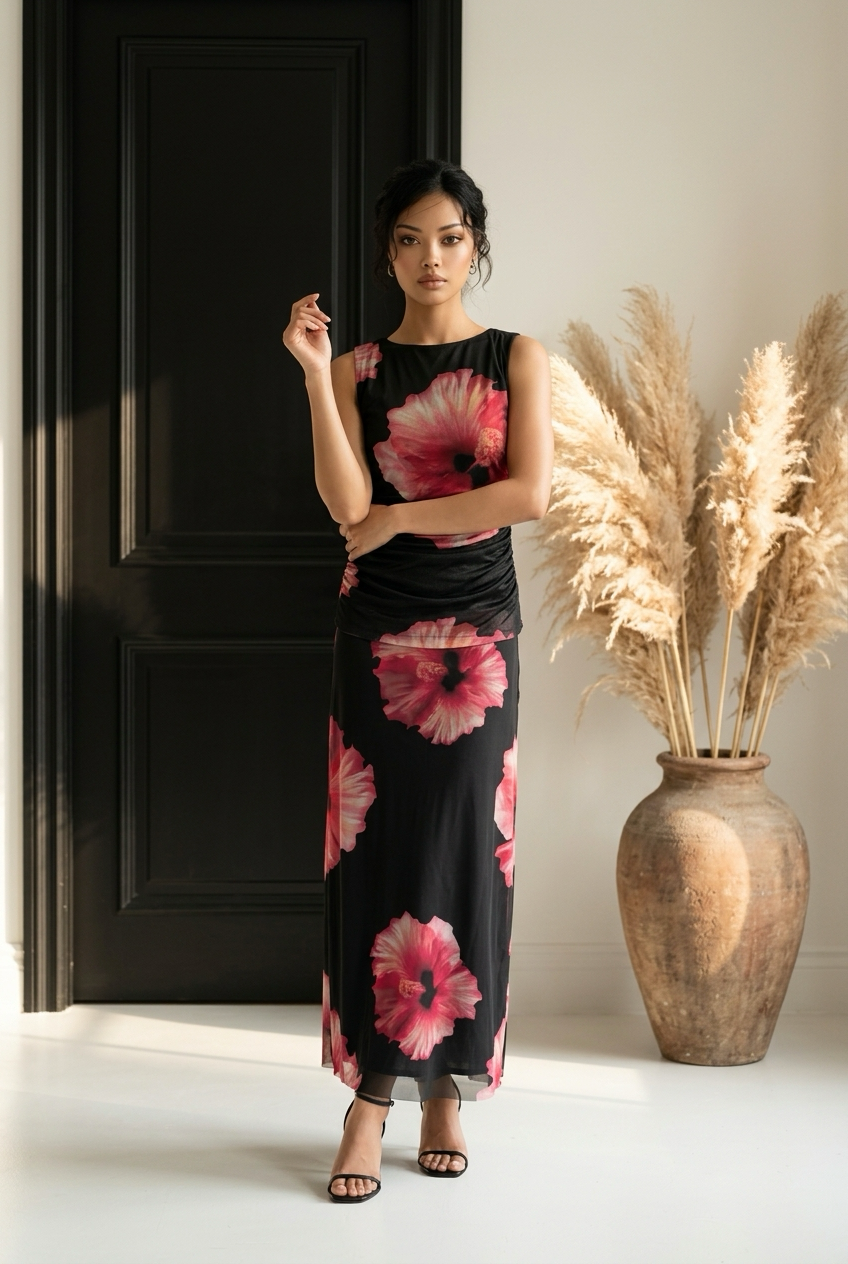 JDYLEA MESH MAXI SKIRT JRS