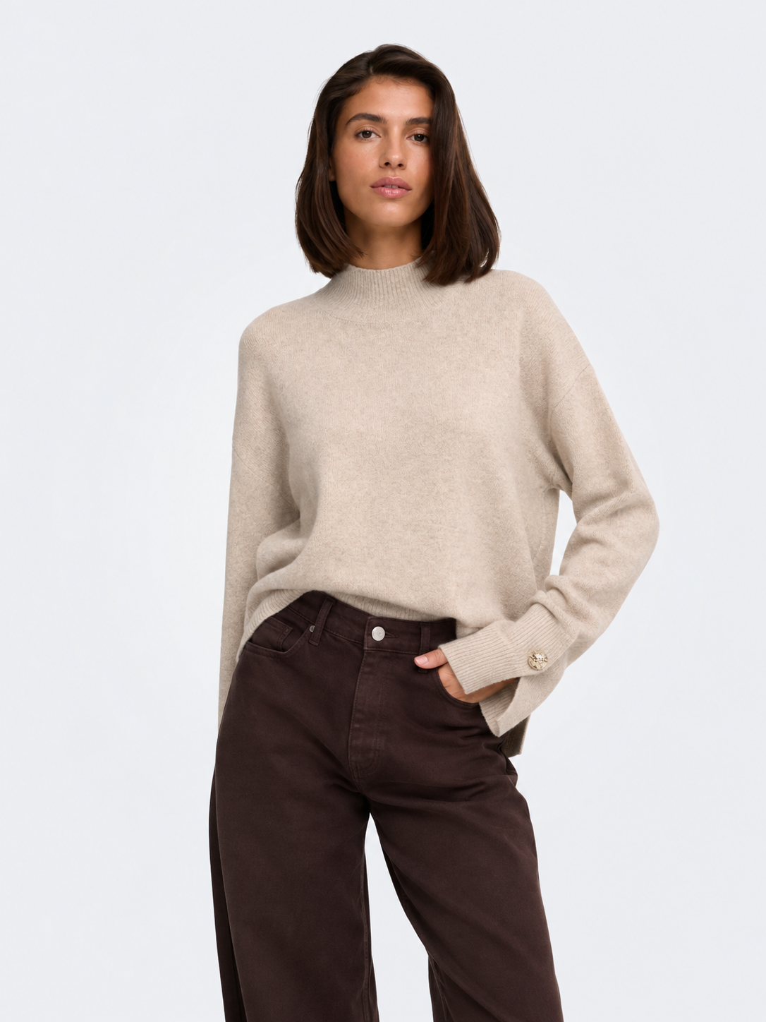 JDYSABRINA L/S HN DETAIL PULLOV KNT