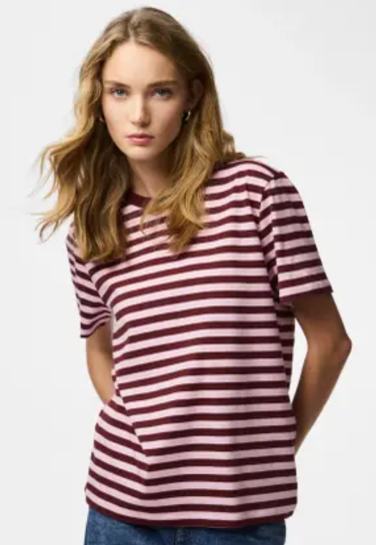 PCRIA SS TEE MULTICOL STRIPES