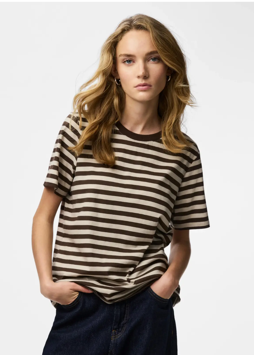 PCRIA SS TEE MULTICOL STRIPES