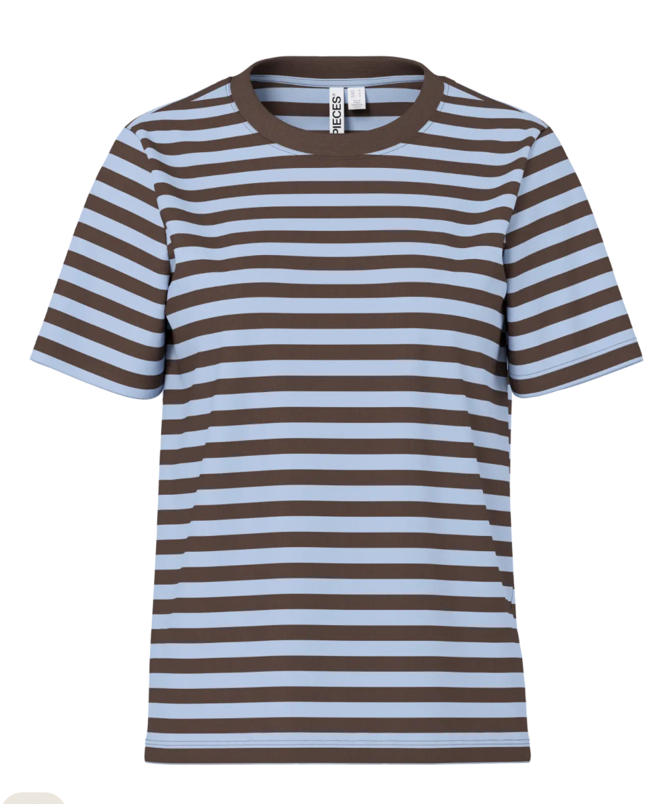 PCRIA SS TEE MULTICOL STRIPES