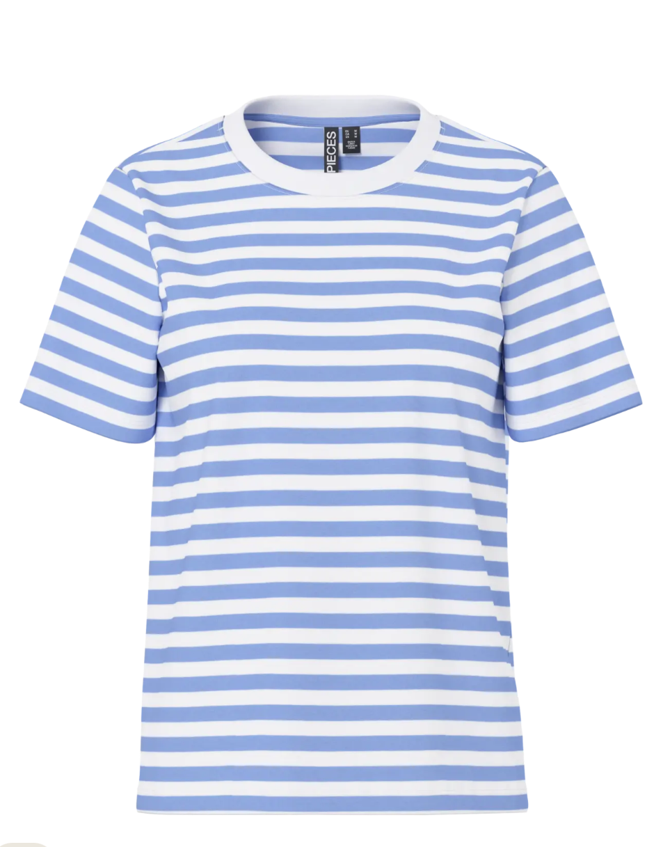 PCRIA SS TEE MULTICOL STRIPES