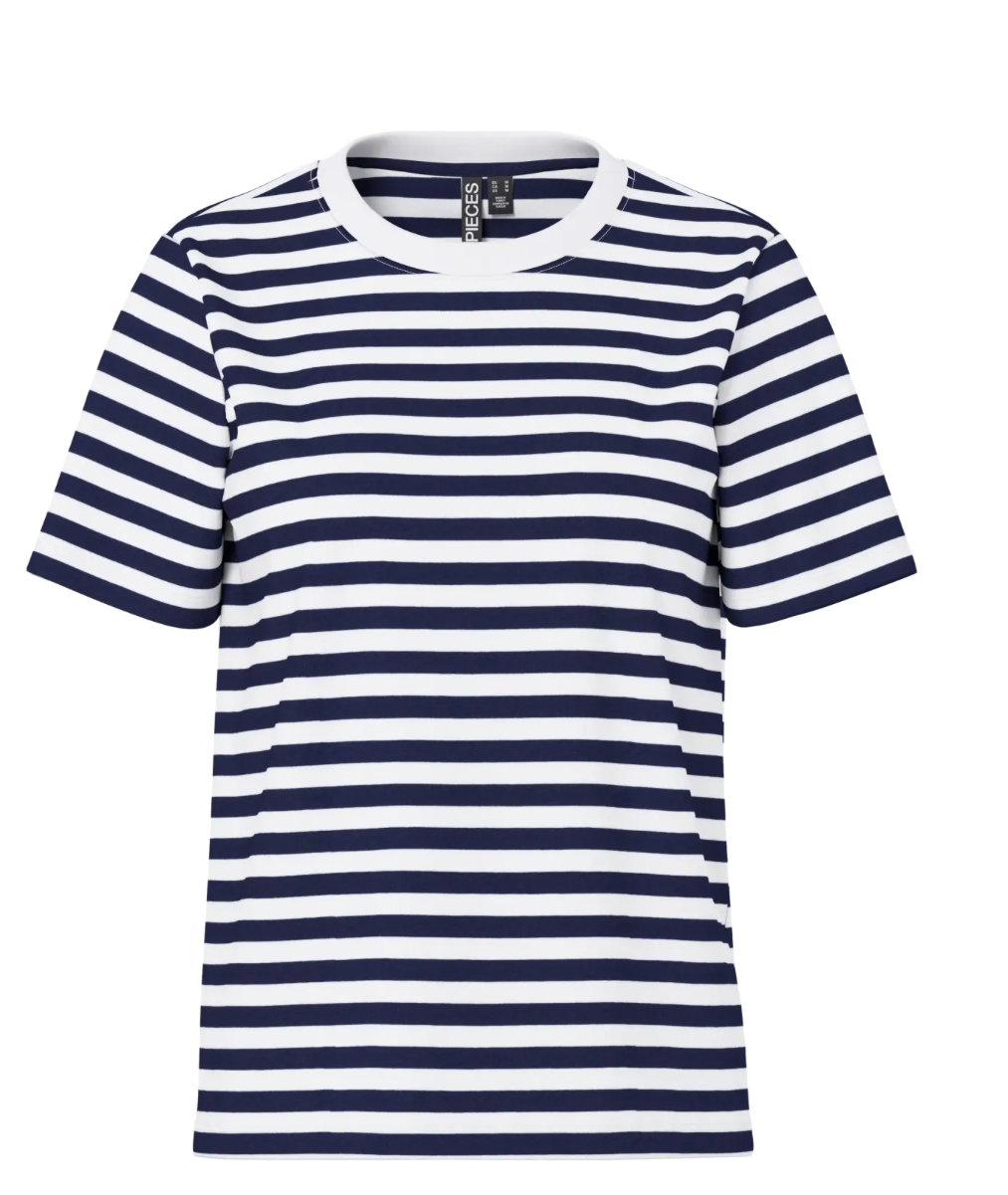 PCRIA SS TEE MULTICOL STRIPES