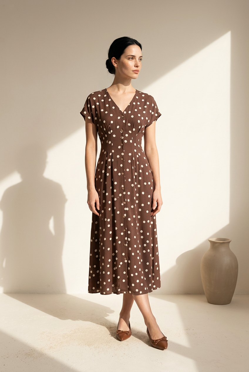 VMELISA SL PLEAT SHIRT 7/8 DRESS