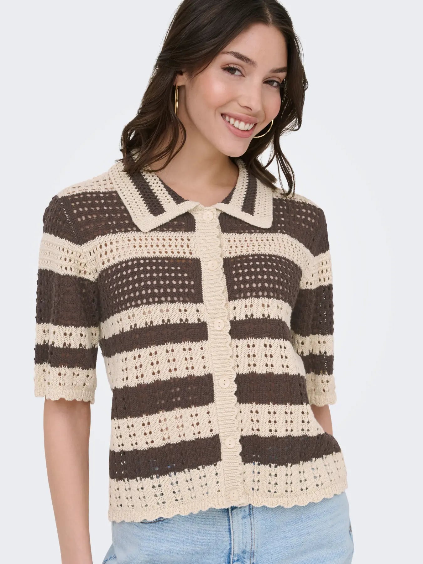 JDYROBIN 2/4 COLLAR CARDIGAN KNT