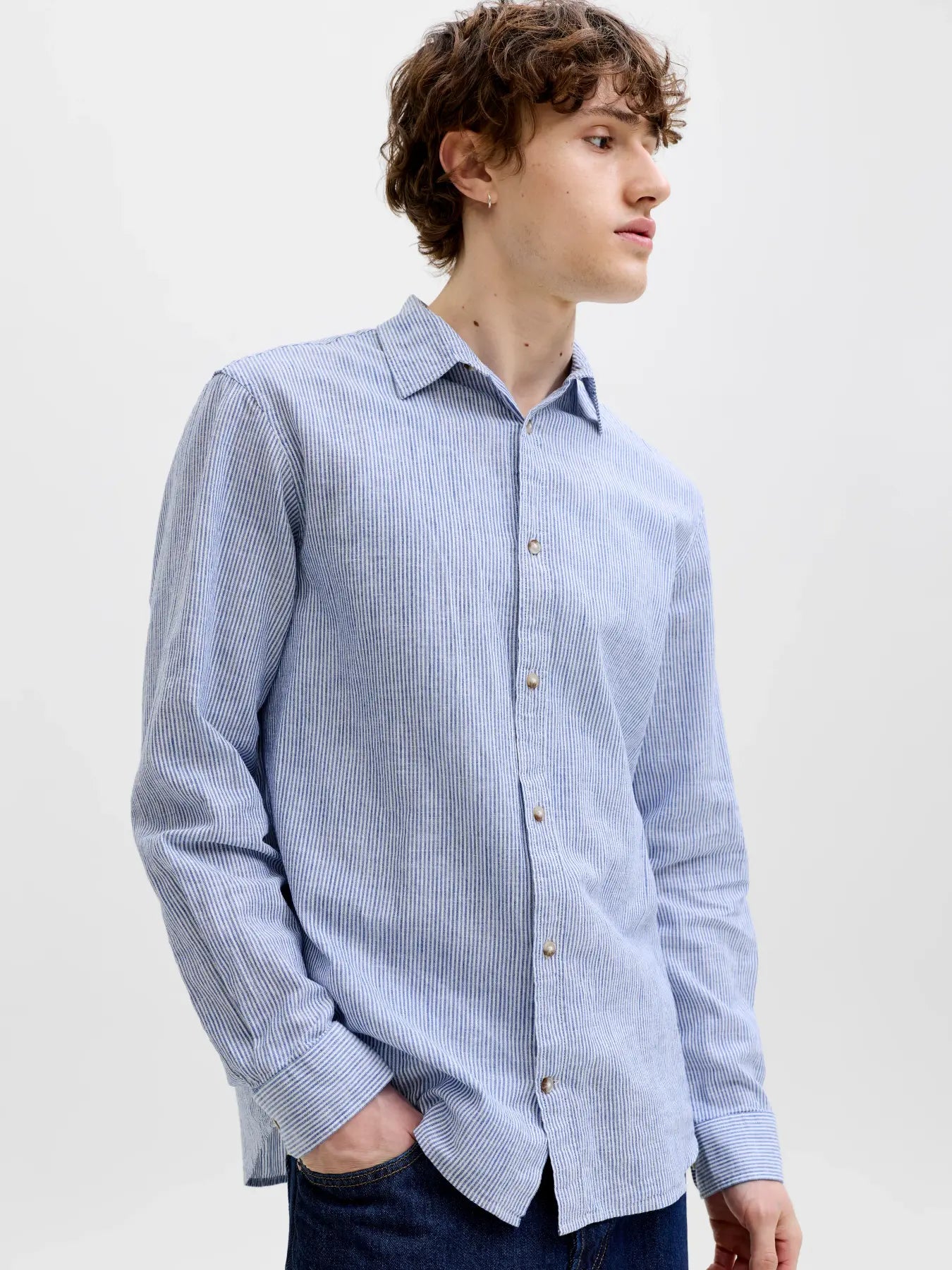 JJESUMMER LINEN BLEND SHIRT L/S