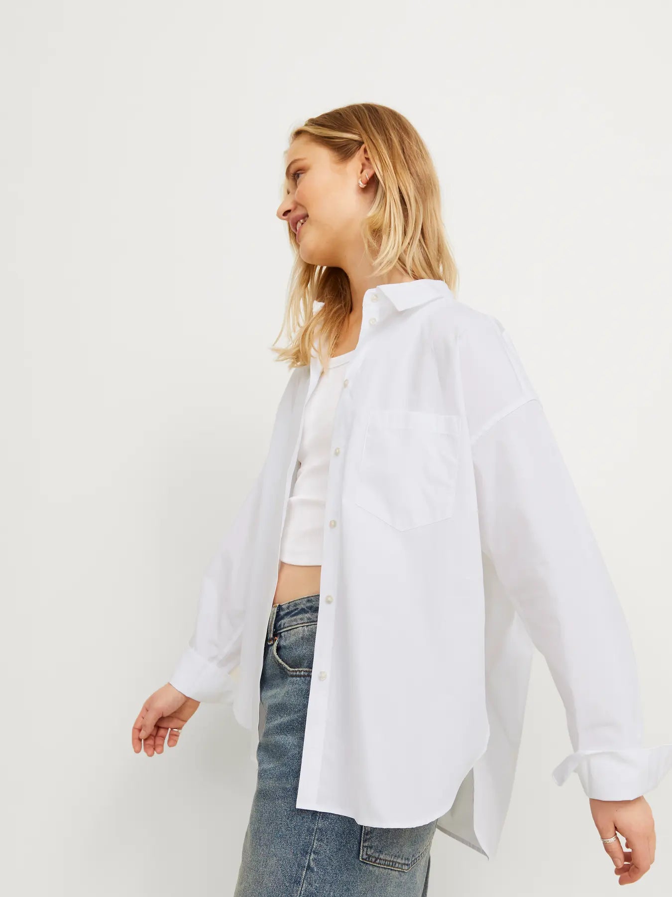 JXJAMIE LS RELAXED POPLIN SHIRT WVN