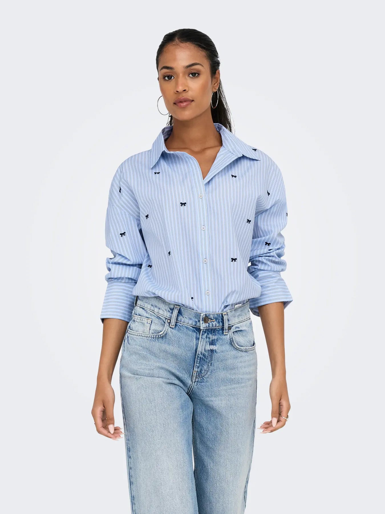 ONLOREGON ZEIDI LS BOW SHIRT