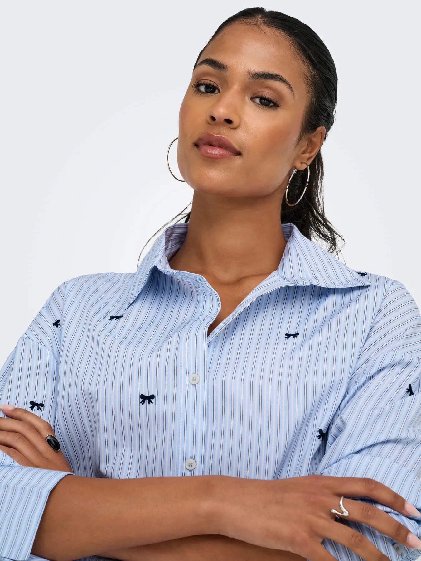 ONLOREGON ZEIDI LS BOW SHIRT