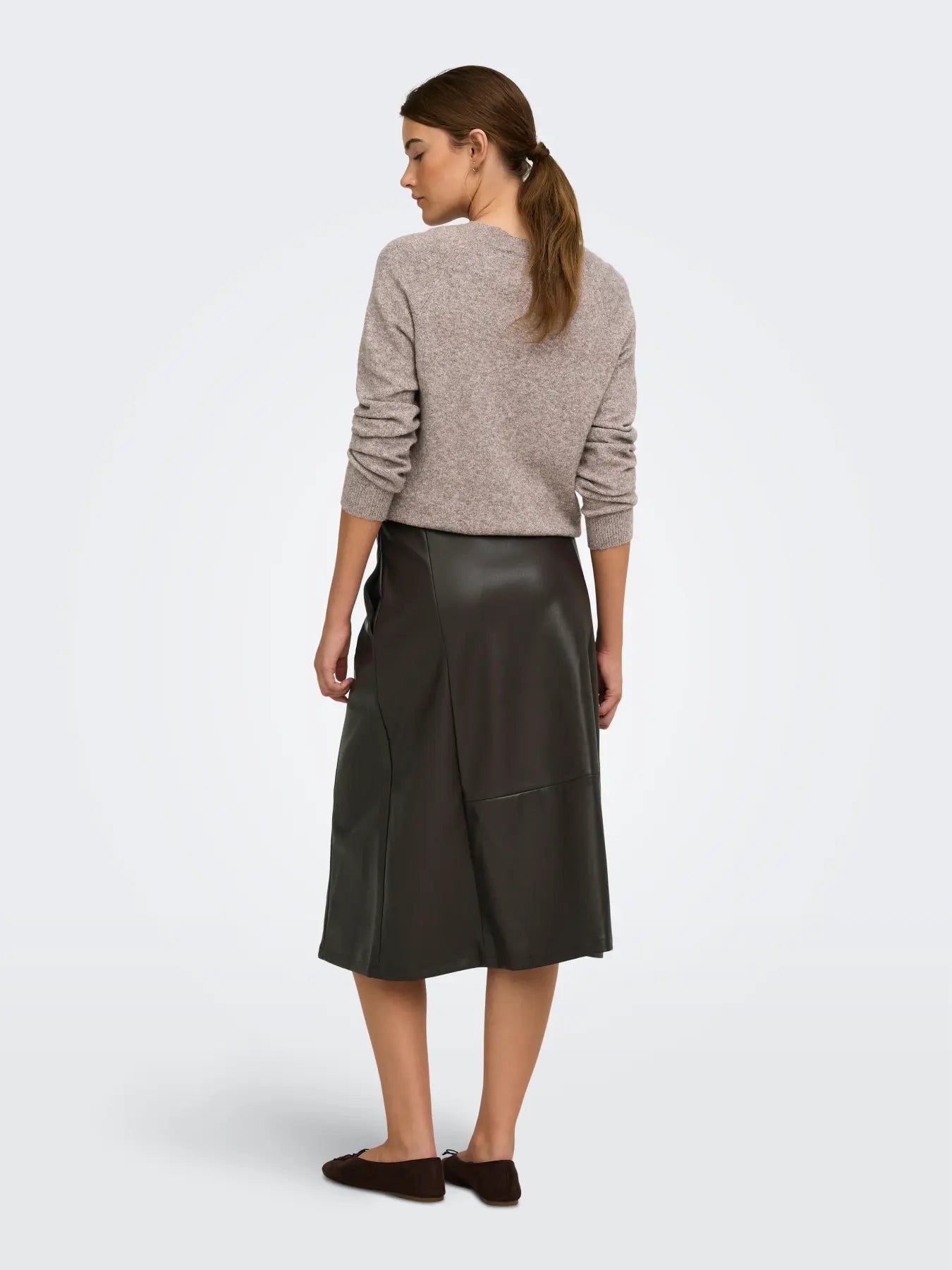 ONLFIBY MW FAUX LEATHER LONG SKIRT