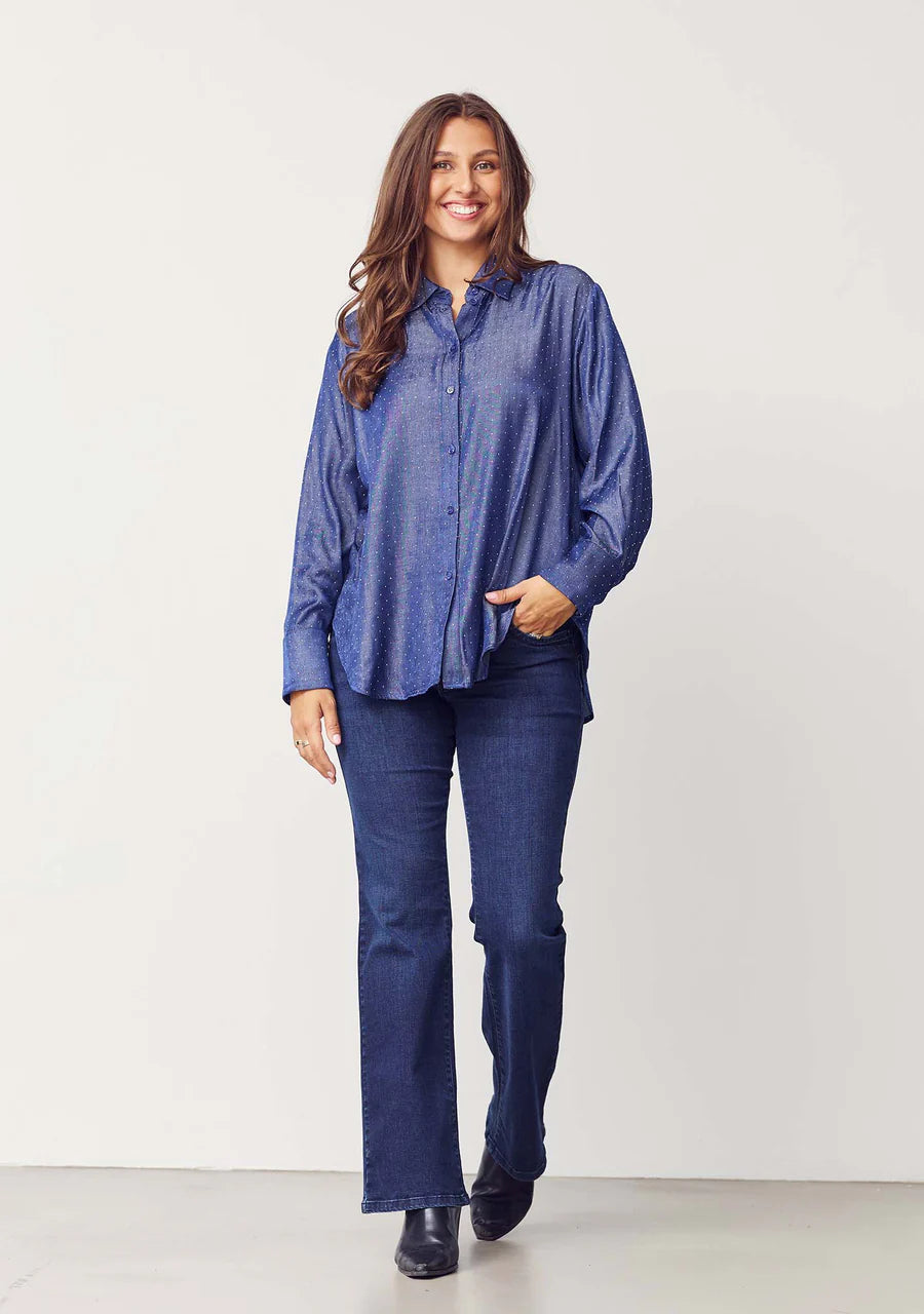 Kate Shirt - Blue Shine