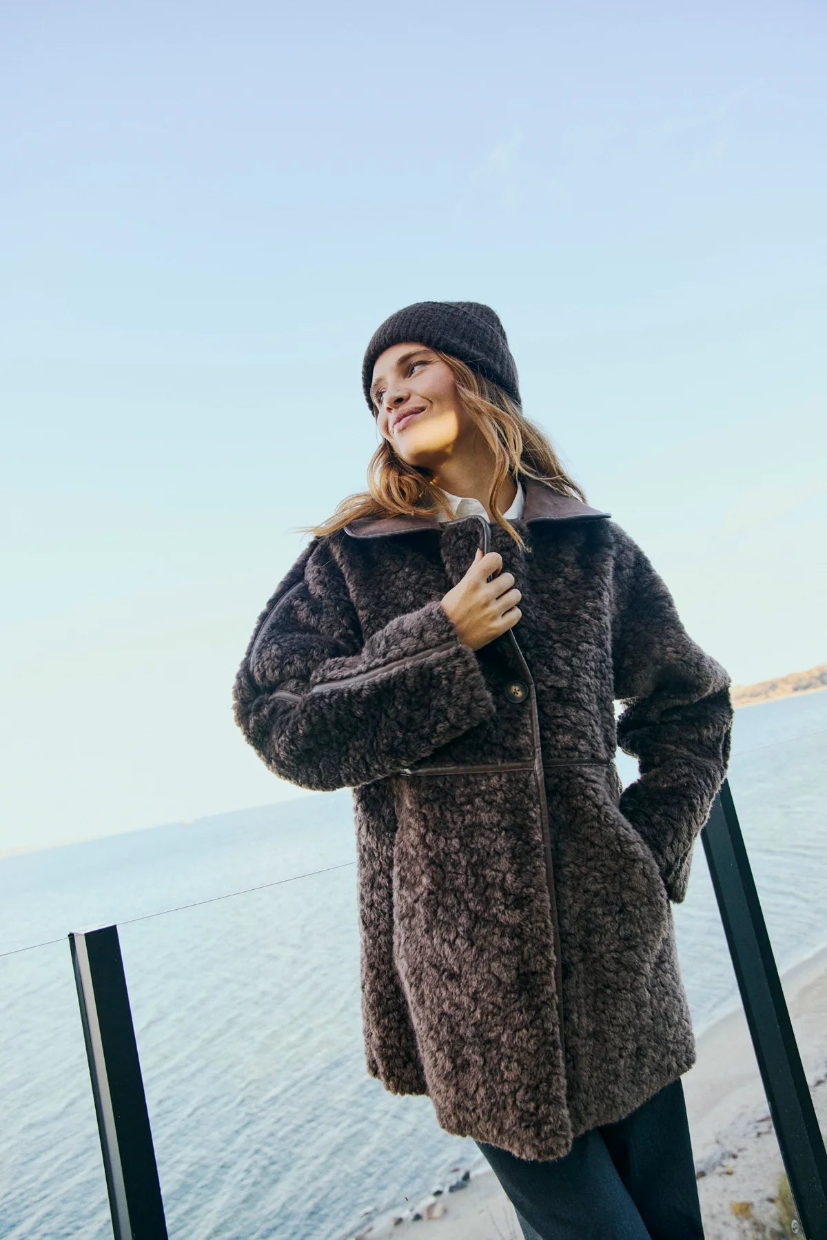 Freequent FQloddy Fake Fur Jakke Morel