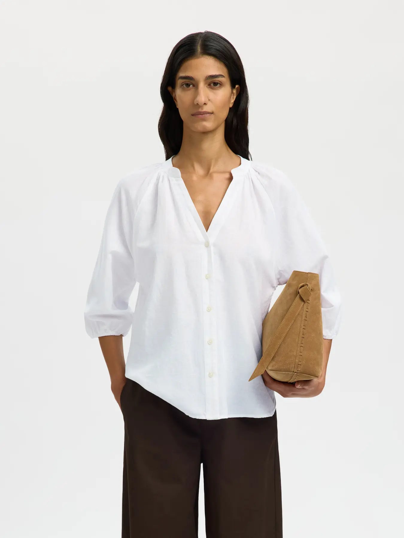 SLWCLEO-ALBERTA LINEN BLEND SHIRT