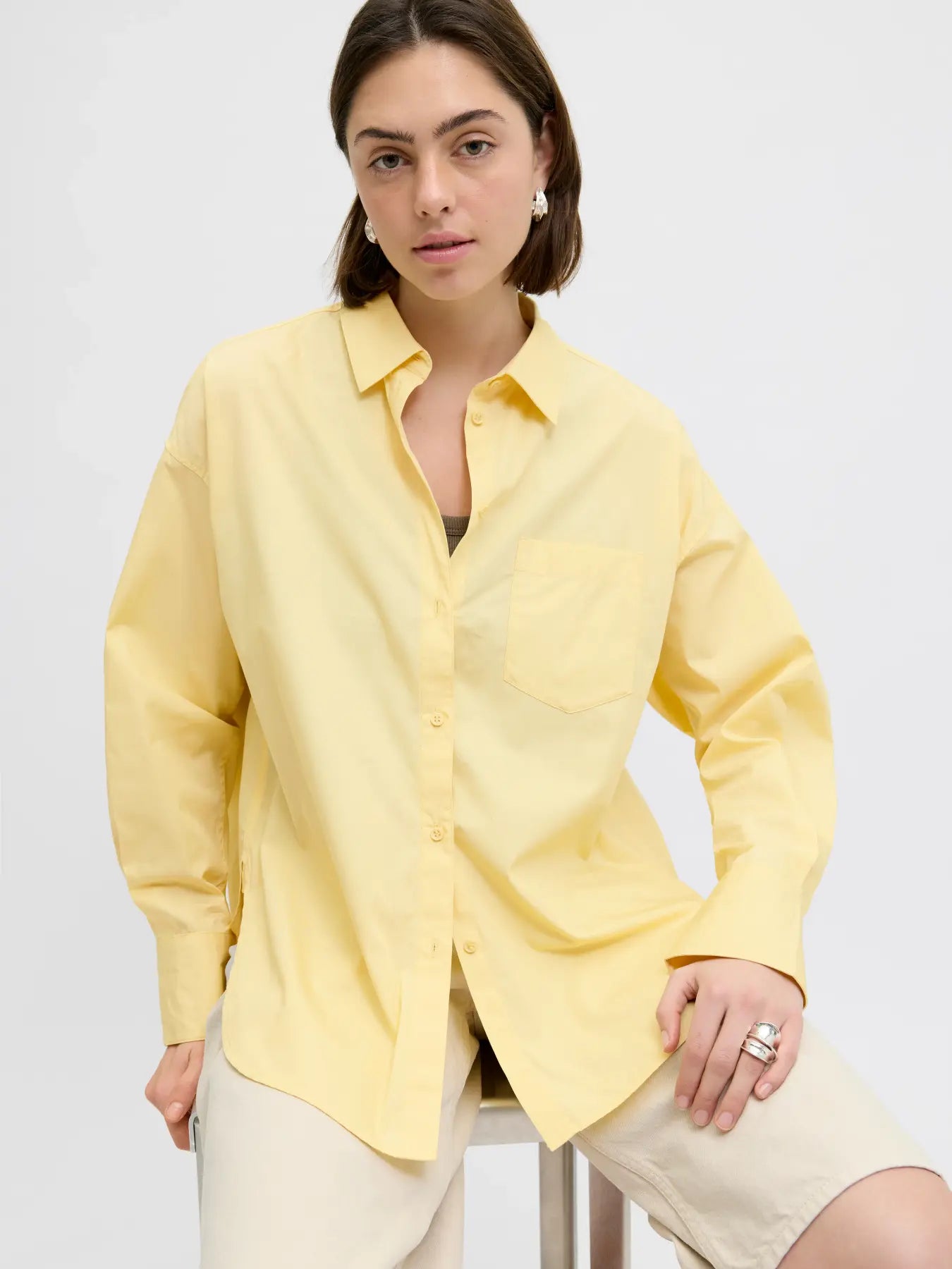 JXJAMIE LS RELAXED POPLIN SHIRT WVN
