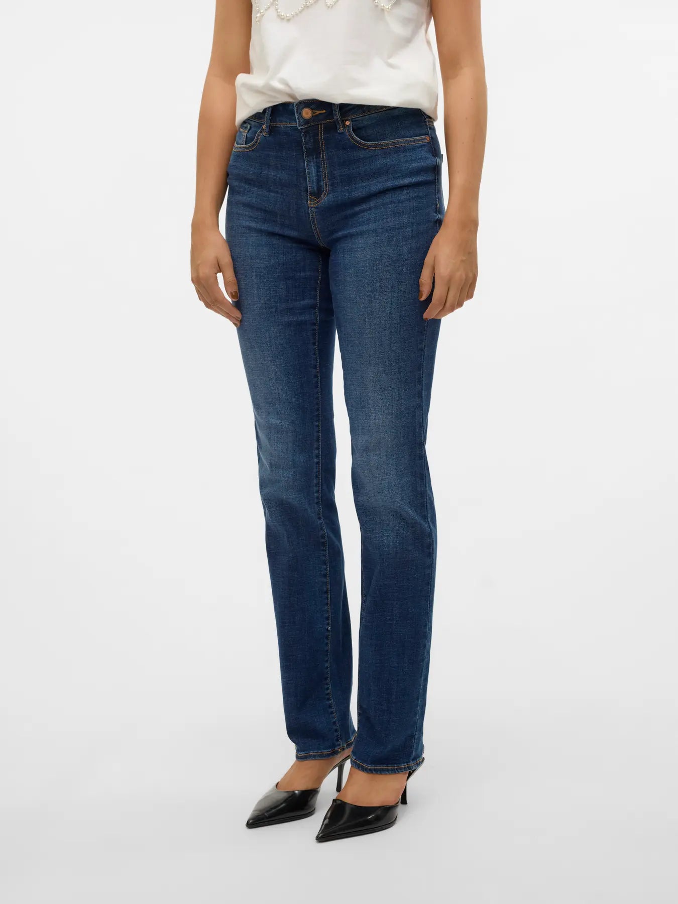 Vmflash Mr Straight Jeans Medium Blue Denim