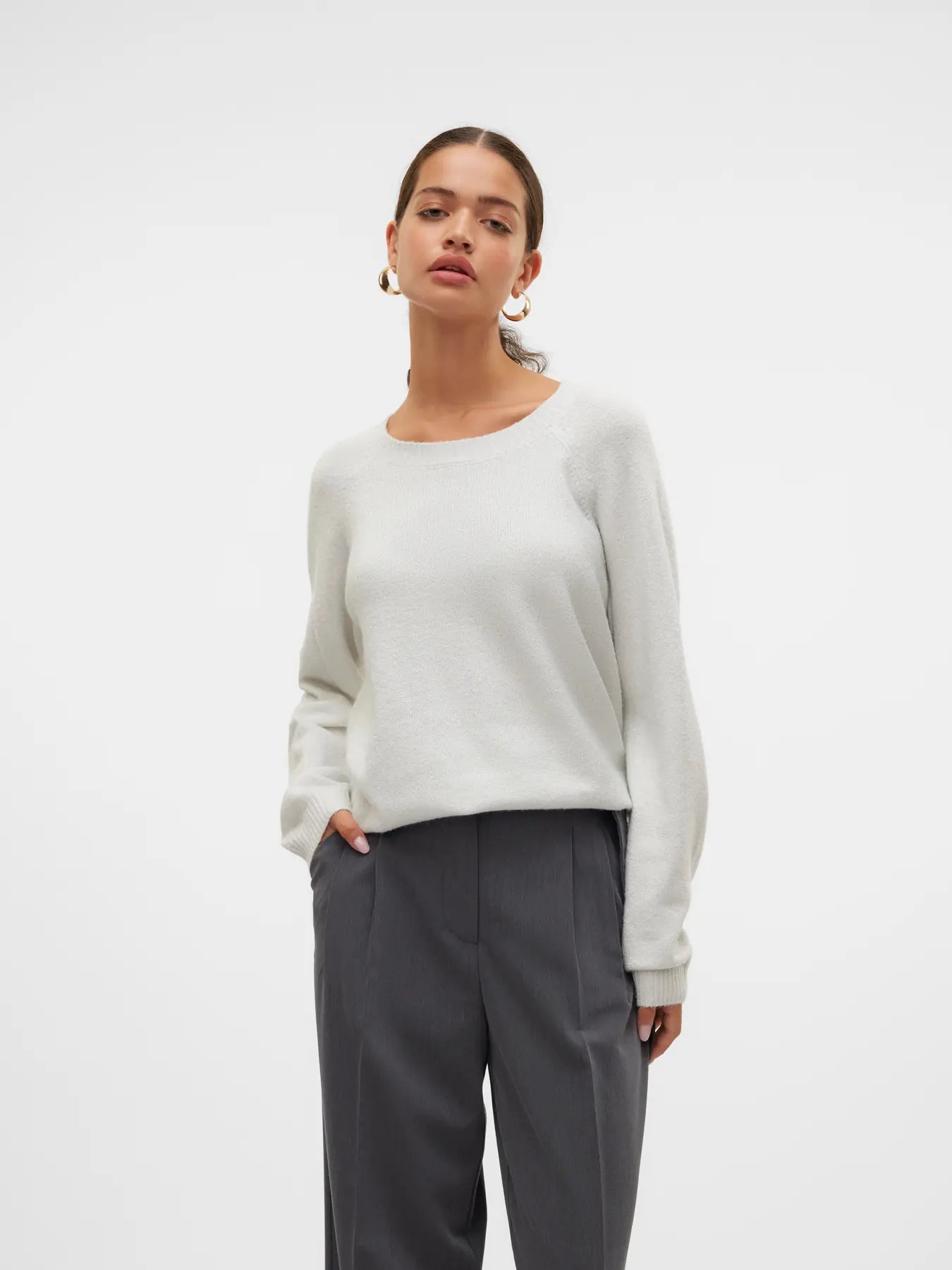 VMDOFFYSHINE LS O-NECK BLOUSE