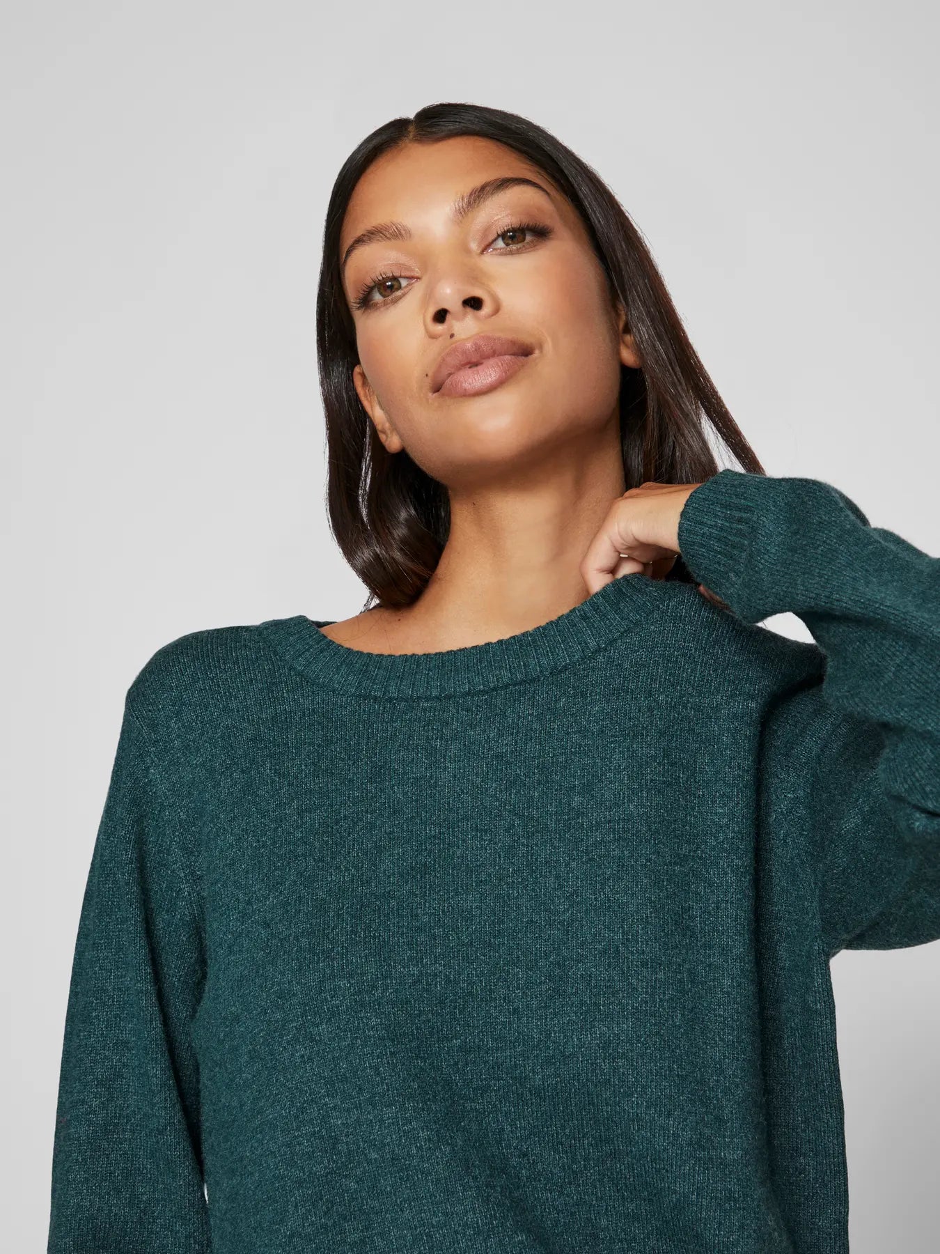 VIRIL O-NECK L/S KNIT TOP