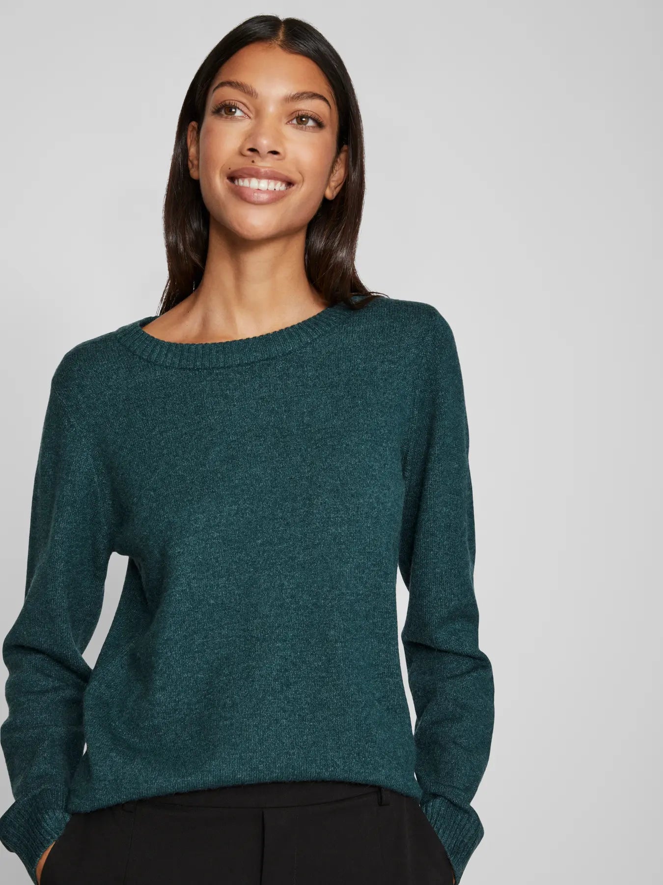 VIRIL O-NECK L/S KNIT TOP