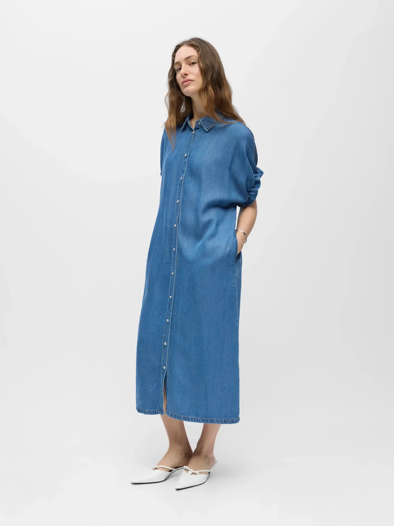 OBJFRAME TIANA 2/4 LO DENIM DRESS