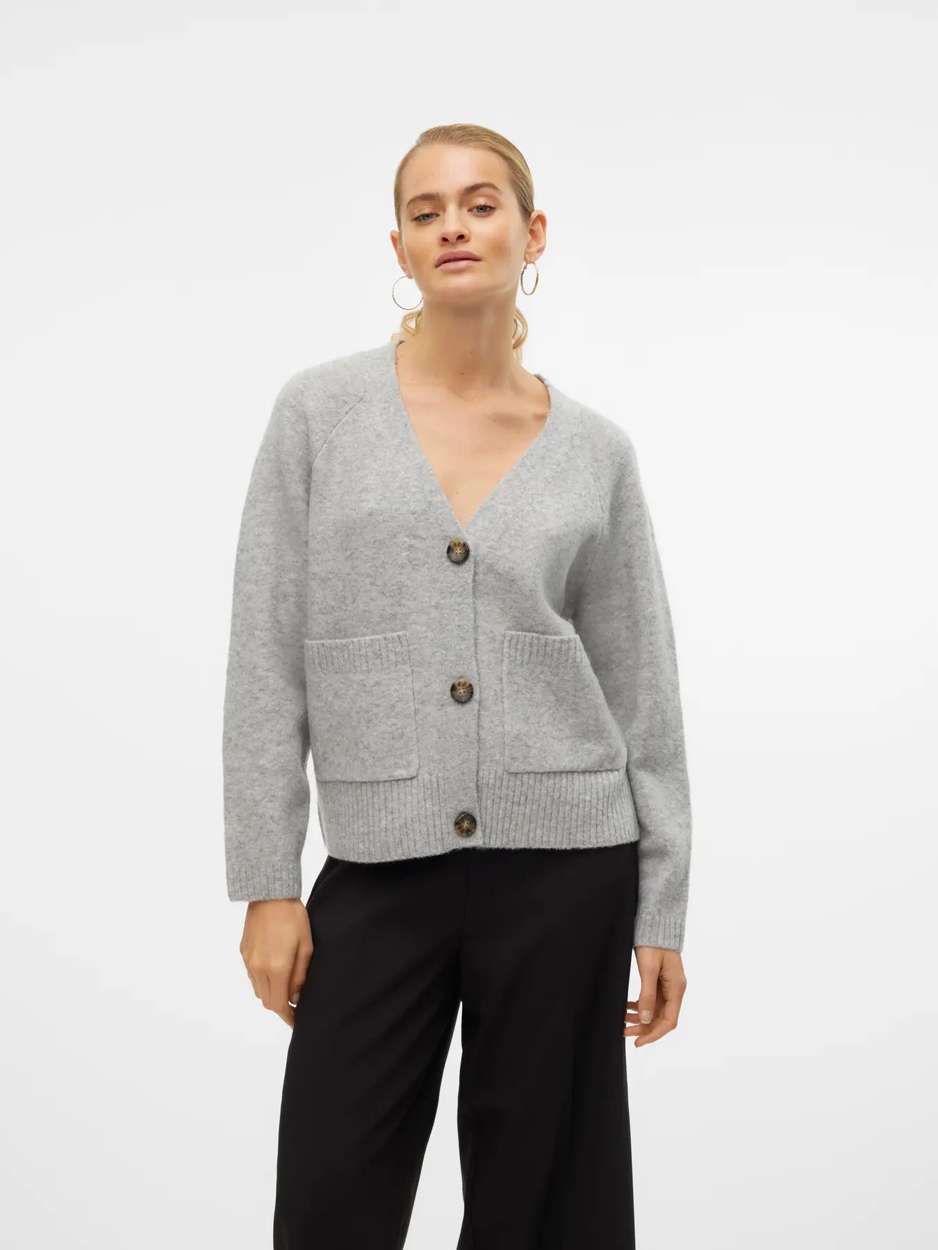 VMBOOM LS V-NECK BUTTON CARDIGAN