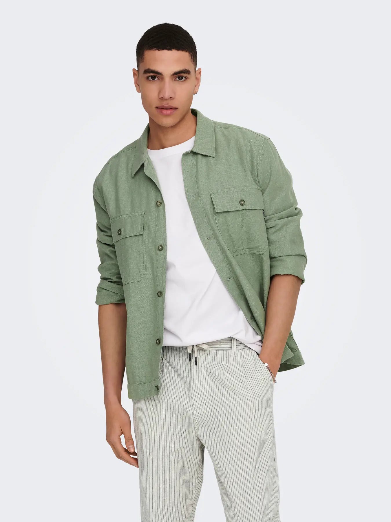 ONSKENNET LS LINEN OVERSHIRT
