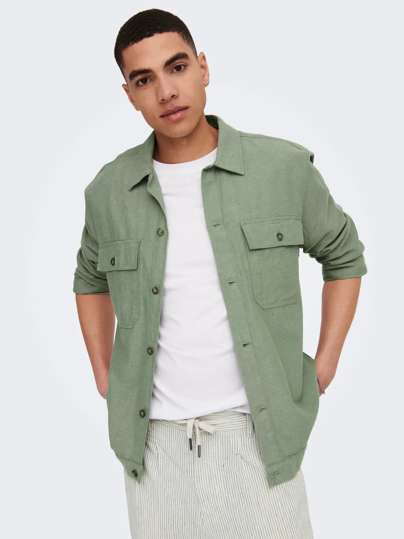 ONSKENNET LS LINEN OVERSHIRT