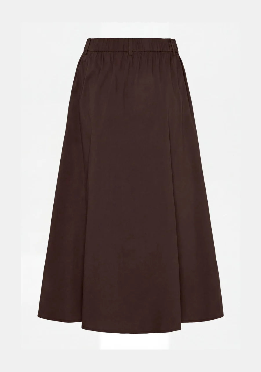 Sigga Long Skirt - Dark brown