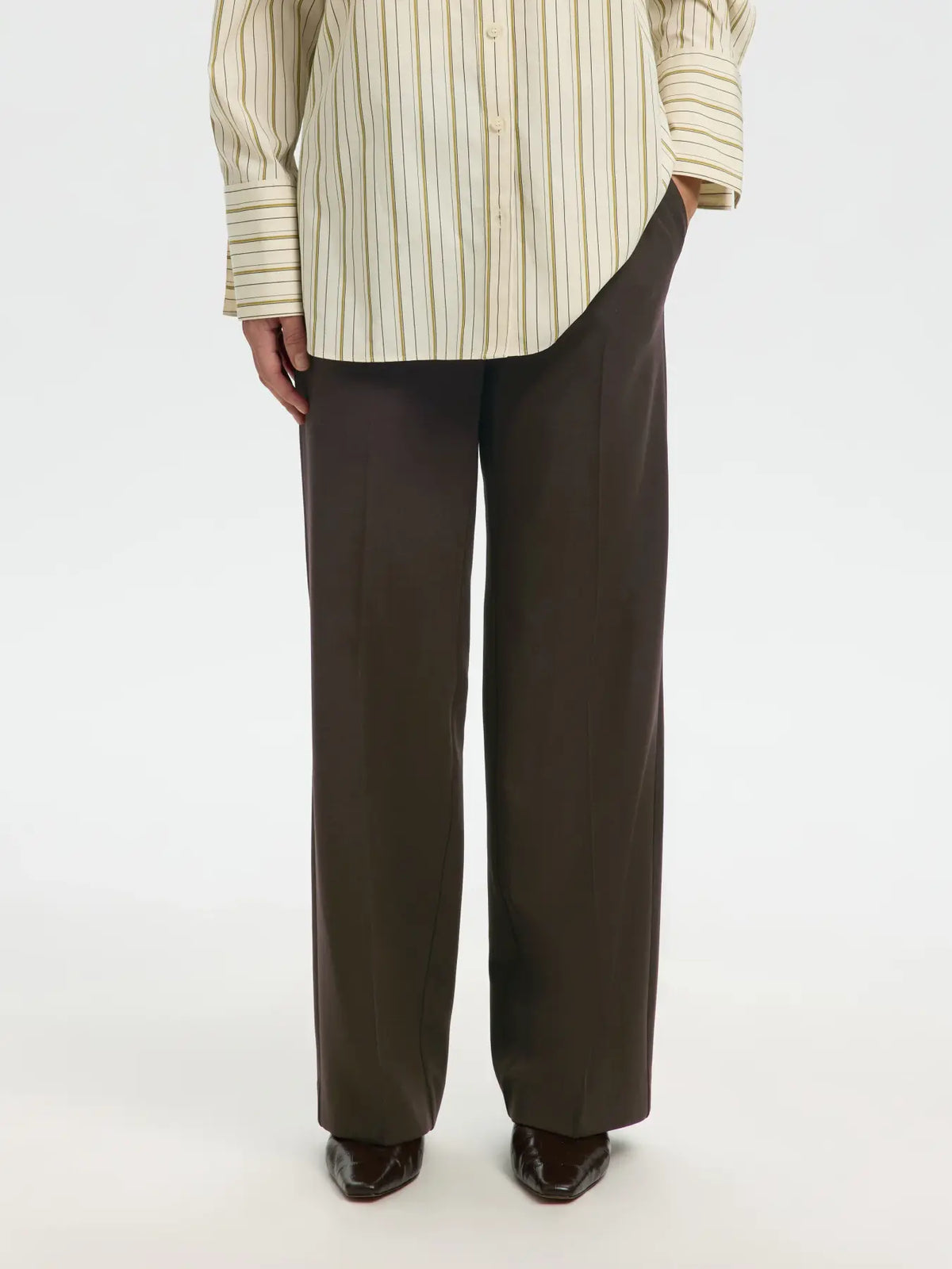 SLWRITA MW WIDE PANT MEL