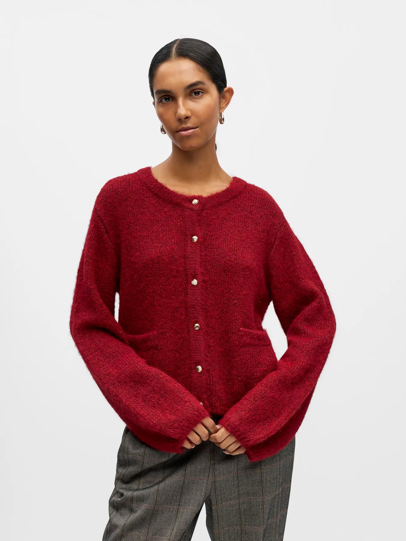 OBJSAGGIA RE L/S KNIT CARDIGAN