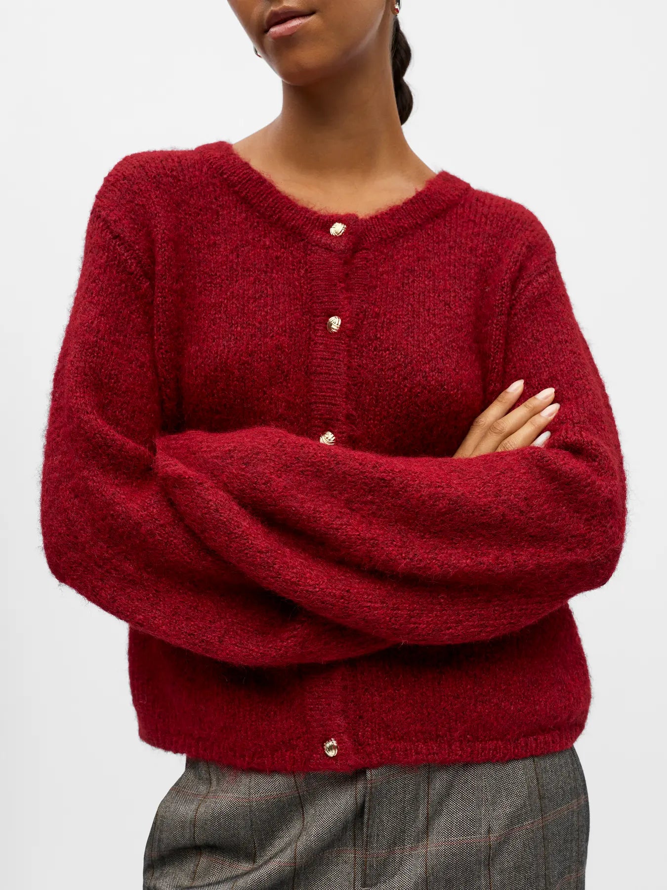 OBJSAGGIA RE L/S KNIT CARDIGAN