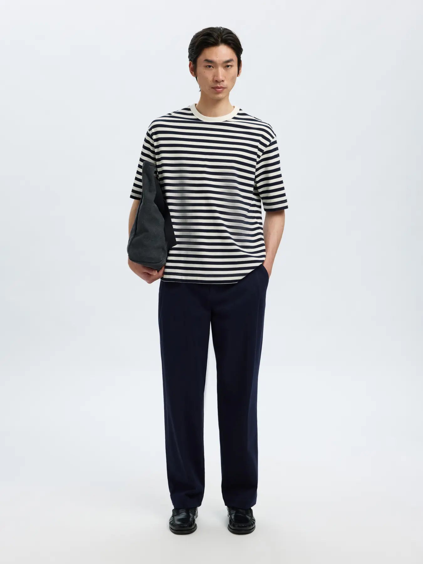 SLHRELAXDAN SS STRIPE TEE