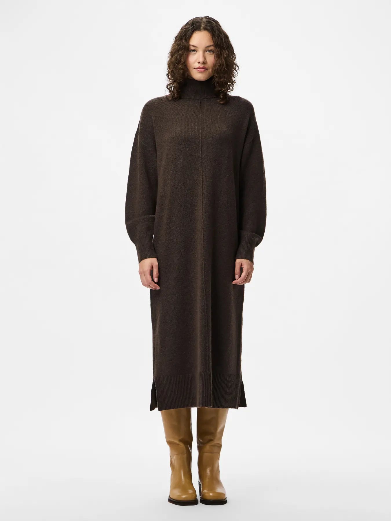 PCMALOU LS ROLLNECK KNIT DRESS