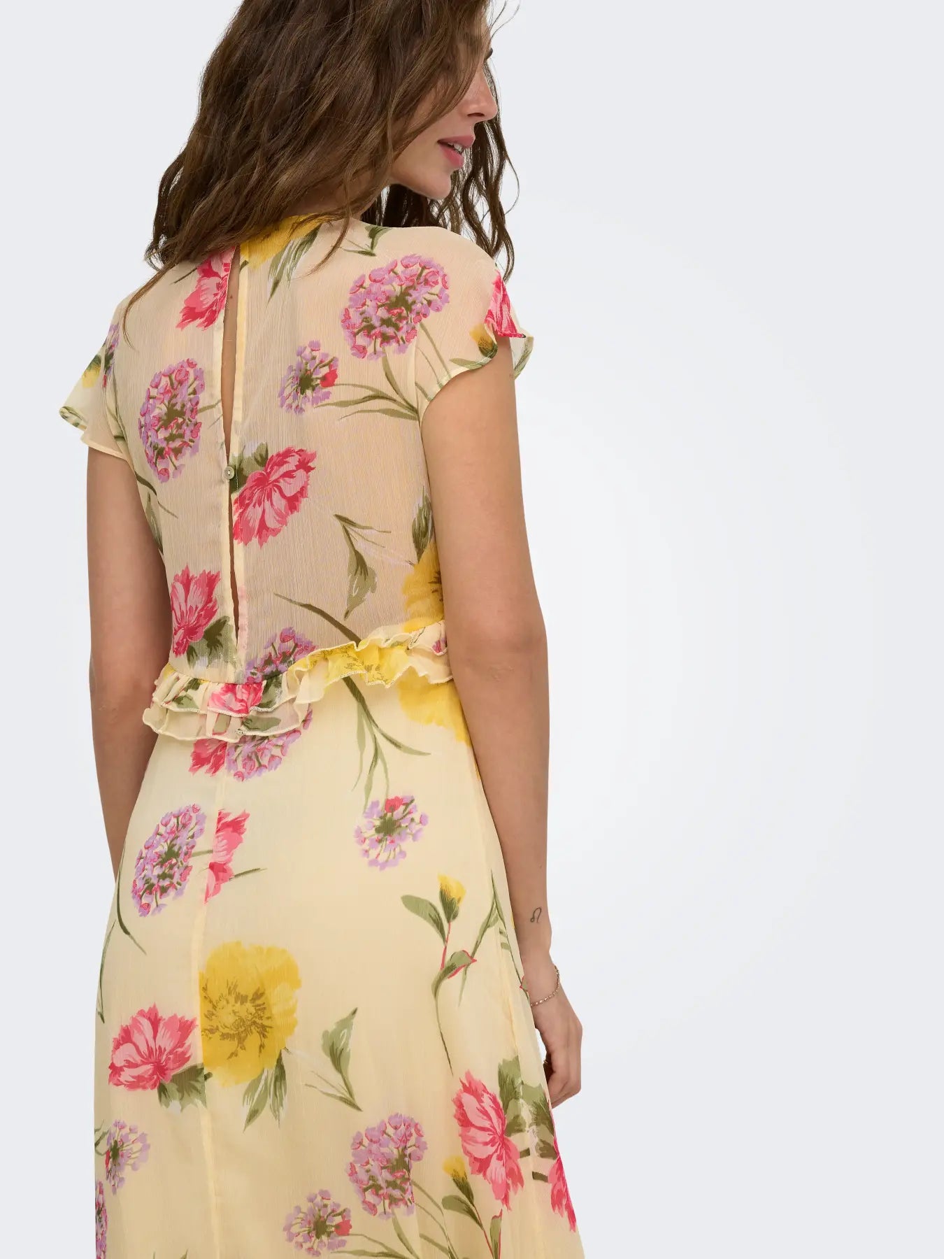 ONLVALDA S/S LONG FRILL DRESS