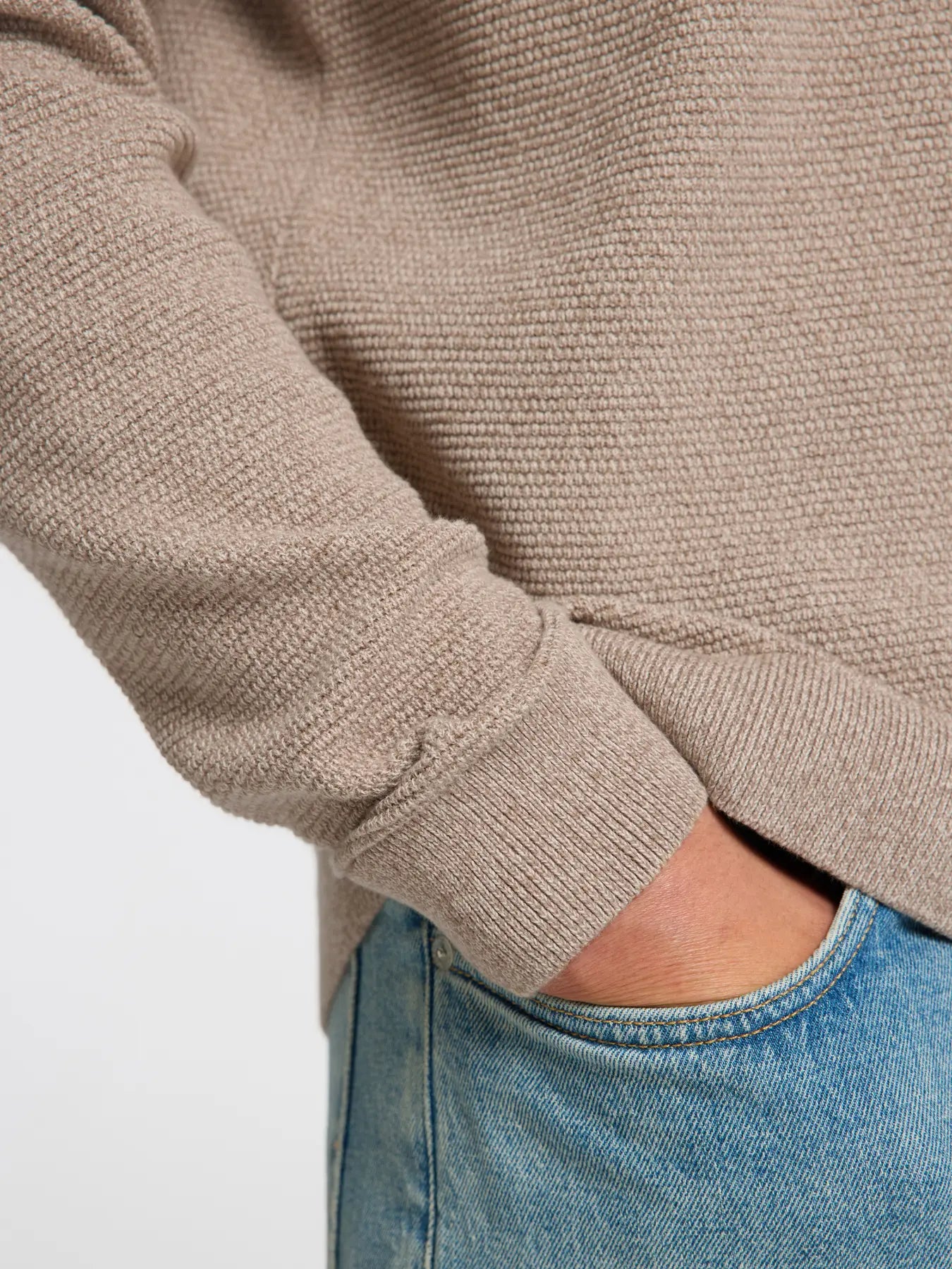SLMROSS LS KNIT STRUCTURE CREW NECK NOOS