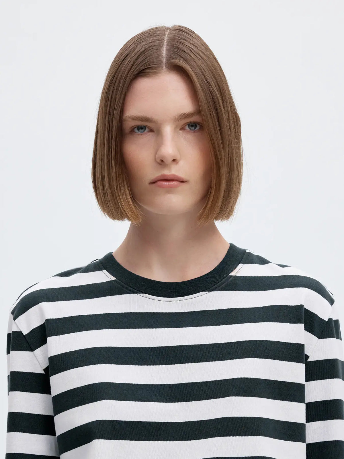 SLWESSENTIAL LS STRIPED BOXY TEE
