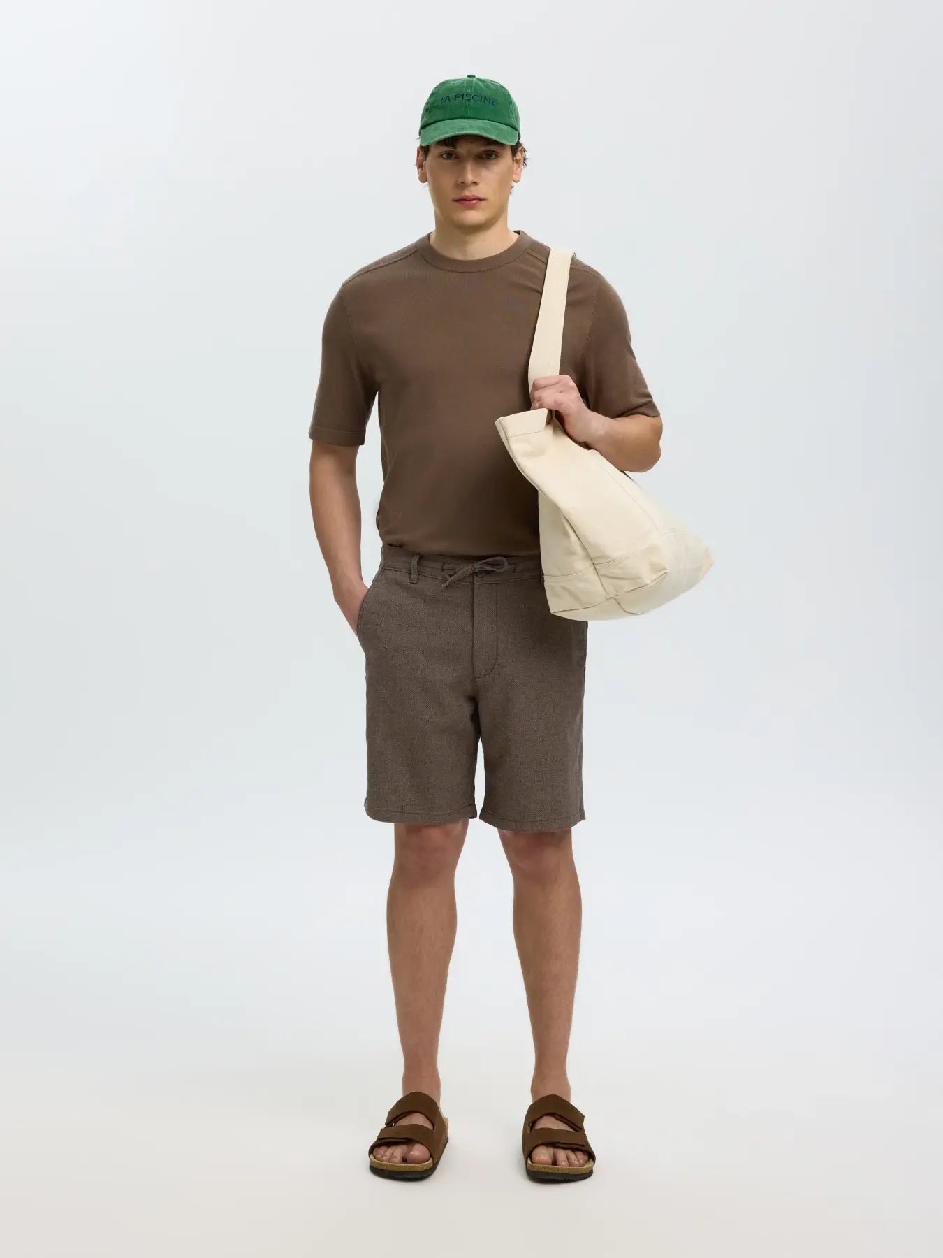 SLMREGULAR-BRODY LINEN BLD SHORTS